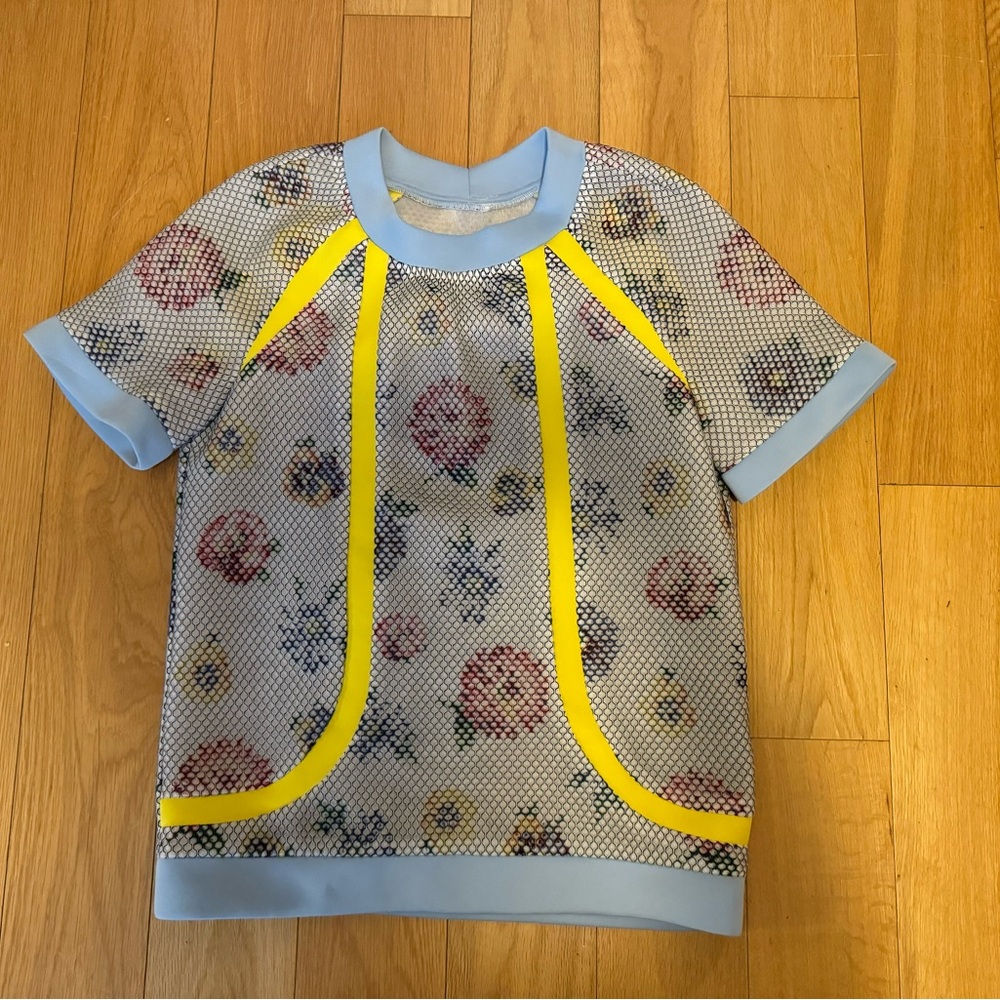 Handmade Mesh Floral Tee - Size XS/S